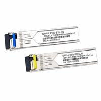 Modul Transceiver Optik 1.25G BiDi SFP 20KM DDM 1310nm-TX 1550nm-RX SMF LC DDM Gigabit SFP