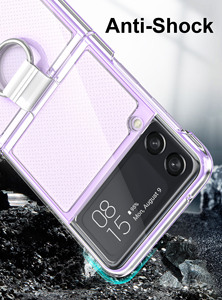 Funda plegable con soporte de anillo para móvil, carcasa con diseño de moda para <span class=keywords><strong>Galaxy</strong></span> <span class=keywords><strong>Z</strong></span> <span class=keywords><strong>Flip</strong></span> <span class=keywords><strong>3</strong></span>, novedad de <span class=keywords><strong>2022</strong></span> - Product Image 3