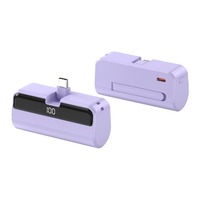 Mini Powerbank Power Station 5000mAh Charge rapide 5V 2.1A Batterie portable ultra fine et mince Chargeur Type-C Li-Polymère