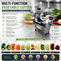 Hoge Efficiëntie Automatische Kool Wortel Ui Paprika Komkommer Snijmachine Multifunctionele Snijder/Schaafmachine