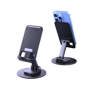 BONERUY Aluminum Alloy Desktop Stand Adjustable Height Phone <b>Tablet</b> <b>Holder</b> Rotatable Support Classic Black - Product Image 5
