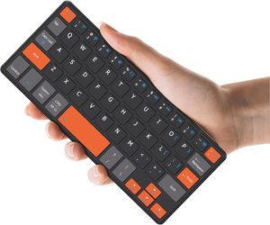 Mini <span class=keywords><strong>Teclado</strong></span> Universal BT, <span class=keywords><strong>Teclado</strong></span> Compacto con Teclas de Navegación Naranjas y Soporte Ajustable en Cualquier Ángulo <span class=keywords><strong>para</strong></span> Android/iOS/Windows - Product Image 2