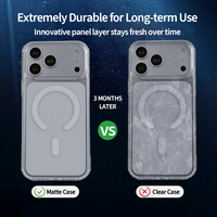 Étui magnétique transparent en acrylique pour iPhone 18 17 16 15 Pro Max, compatible avec la charge sans fil, antichoc, anti-traces de doigts