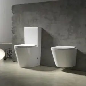 Vendita calda americana Standard sanitari bagno water doppio filo pavimento montato due pezzi WC
