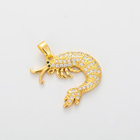 Collier pendentif transfrontalier de luxe léger, entièrement serti de diamants, motif griffe de homard, en cuivre écologique électroplaqué