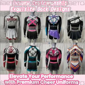 Uniforme de Animadoras Personalizado con Pedrería Roja |   Uniforme de Animadoras con Logotipo Personalizado GRATUITO para Grupos de Animadoras y Espíritu Escolar - Product Image 5