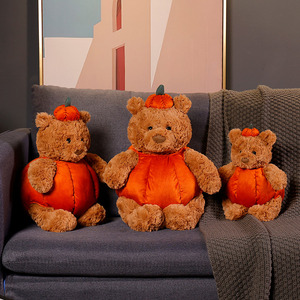 Peluche Personalizado de Animal de Peluche, Oso de Peluche de Calabaza, Oso Naranja Suave, Juguete de Peluche de Calabaza - Product Image 5