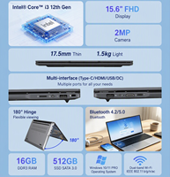 Gloednieuwe AI-vertaler notebook FHD 15.6" laptop Intel I3 12e generatie 16GB 512GB Real-time meertalige spraakvertaler pc