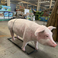 SGAI79 Modèle Animal Animatronique Cochon Grandeur Nature de Haute Qualité Simulation de Cochon Mignon pour Parc