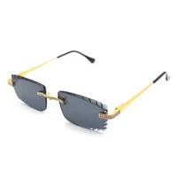 Lunettes Optiques Classiques Mixtes Vente en Gros Usine Populaires Monture Sans Cadre Design pour Femmes Visage en Diamant