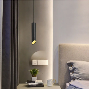 Lámparas Colgantes Modernas LED Atenuables de Ahorro de Energía, Diseño Nórdico, AC220V 7W 12W, Lámparas de <span class=keywords><strong>Tubo</strong></span> Largo Blancas/Negras para <span class=keywords><strong>Cocina</strong></span>, Comedor - Product Image 2