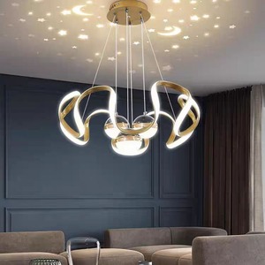 Lustre LED créatif simple et grand <span class=keywords><strong>pour</strong></span> salon, salle à manger, <span class=keywords><strong>chambre</strong></span> à coucher, magasin, bar, éclairage de plafond - Product Image 3