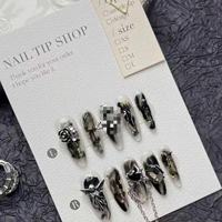 Nouveaux ongles press-on réutilisables 2024, couverture complète, faux ongles, design personnalisé disponible