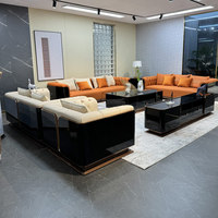 Italienische Luxus moderne Sofas 3 2 1 für Home Sectional 7-Sitzer Couch Sofa Set Wohnzimmer möbel Leder Chesterfield Sofa