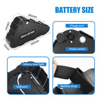 36V 48V 52V 60V 72V Baterai Segitiga Hard Box untuk Sepeda Listrik, Paket Baterai Lithium Segitiga untuk Sepeda Listrik