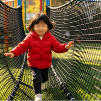 Filet de cargaison d'escalade, accessoires pour Treehouse, ensemble d'équipement de plein air, Double couche, filet de sécurité robuste pour aire de jeu pour enfants