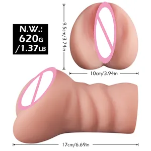 All'ingrosso Pussy Pussy Sex Doll 2 in 1 maschio masturbatore bambola realistica Vagina anale doppio fori tasca figa bambola del sesso per gli uomini