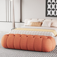 Pouf ottoman en velours pour la maison, repose-pieds, banc de salon nordique, repose-pieds et ottomanes pour canapé