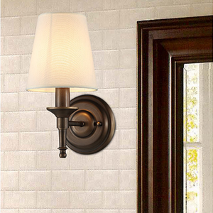 Lampu Dinding Baca LED Kreatif Amerika Bergaya Nordik dari Besi & Kain dengan Basis E14 untuk Kamar Tidur dan Kamar Hotel - Product Image 6