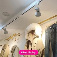 Projecteur LED sur rail en aluminium remplaçable E27, haute luminosité, dissipation thermique, pour éclairage de magasin et de galerie