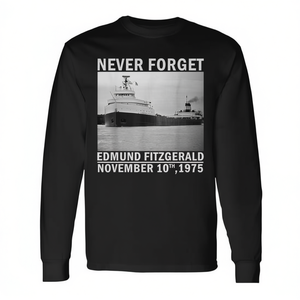 Camiseta de manga larga Never Forget Edmund Fitzgerald, 10 de noviembre de 1975 - Product Image 2