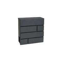 Boîte aux lettres murale en acier au design moderne, antivol, durable, avec des éléments décoratifs, pour usage résidentiel et commercial