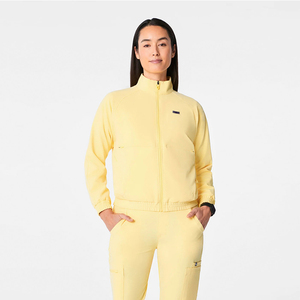 Senyun Blousons d'uniforme personnalisés avec logo brodé pour femmes, veste douce à fermeture éclair pour infirmières et médecins, idéale pour l'hôpital - Product Image 2