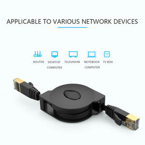 <span class=keywords><strong>Cable</strong></span> <span class=keywords><strong>de</strong></span> red plano retráctil Cat 6, cobre puro, <span class=keywords><strong>4</strong></span> pares, 26 AWG Gigabit, <span class=keywords><strong>cable</strong></span> <span class=keywords><strong>de</strong></span> conexión <span class=keywords><strong>de</strong></span> <span class=keywords><strong>Internet</strong></span> <span class=keywords><strong>de</strong></span> alta velocidad - Product Image 2