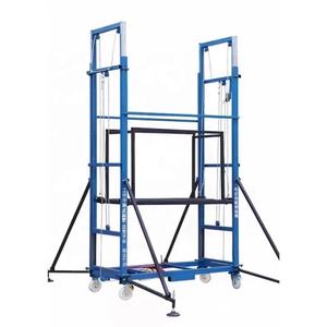 Pengangkat perancah baja listrik tugas berat 220V sistem keamanan Motor konstruksi industri kapasitas 500kg Platform antiselip - Product Image 1