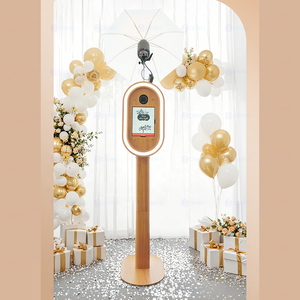 देश शैली के फोटो बूथ धातु खोल लकड़ी रंग आईपैड फोटोबूथ डस्लर कैमरा फोटो बूथ - Product Image 2