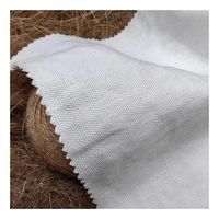 Tissu en toile de chanvre 61003-100% 490 g/m², robuste, teint naturellement, pour sacs, chaussures, ameublement, textile durable