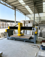 Machine de découpe à pont 3 axes 15 kW, longueur max. 3200 mm, contrôlée par PLC, pour le façonnage et le perçage de dalles de granit/marbre