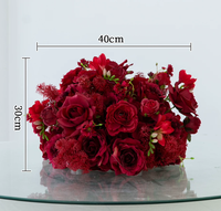 Boule de fleurs artificielles roses et violettes hautement réalistes pour centre de table de mariage, idéale pour la décoration d'événements à domicile (vente en gros)