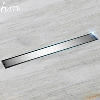 60 80 100 120 CM SUS 304 Stainless Steel Mencegah bau Floor Drain Penutup Persegi Panjang Mandi Grate Terlihat Panjang Lantai menguras