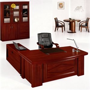 Fournisseur Chine Mobilier de Bureau <span class=keywords><strong>Table</strong></span> de Direction en Bois Sur Mesure Design Moderne Bureau en L Luxe <span class=keywords><strong>Table</strong></span> de Bureau PDG - Product Image 1