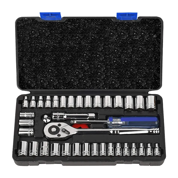 37 in 1 highquality jumbo heavy duty long handle socket wrench key lock set 1 inch 1/2dr 1" drive