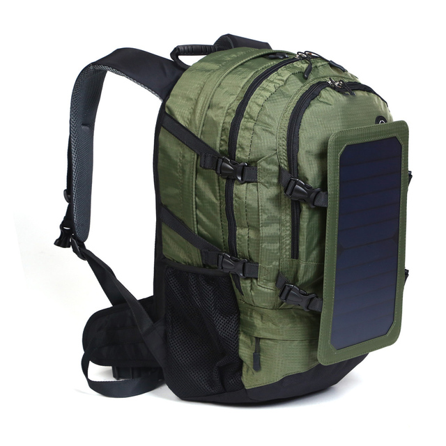 Eco-worthy Waterproof Solar Backpack with USB & Anti-Theft 6.5W Portable Travel Solar Charger Oxford Material Outdoor Power