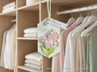 Diffuseur de parfum floral haut de gamme longue durée pour armoire et chambre, désodorisant de voiture, série Fleur d'Iris, simple et élégant