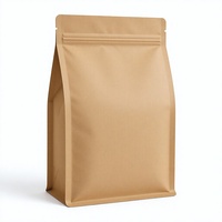 Sac en papier kraft pour aliments pour animaux de compagnie, refermable avec fermeture éclair, emballage autoportant, logo personnalisé