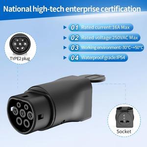 Adaptateur Schuko Premium V2L Type 2 vers <span class=keywords><strong>prise</strong></span> EU, étanche IP67, pour kit de décharge d'énergie d'urgence pour camping extérieur et véhicules électriques - Product Image 3