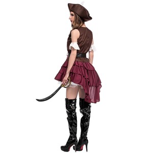 <span class=keywords><strong>Costume</strong></span> <span class=keywords><strong>da</strong></span> <span class=keywords><strong>Pirata</strong></span> per <span class=keywords><strong>Donna</strong></span> Adulta per Spettacoli Teatrali e Halloween CARR-033 - Product Image 6