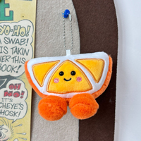 En gros, Peluche mignonne en forme de petit fruit orange de dessin animé, 6 cm, Poupée porte-clés, Prix pour machine à griffes pour parcs d'attractions