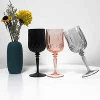 卸売カスタムクリアカラーポリカーボネートワイングラスカップゴブレットウェディングフルートアクリルクリスタルグラスプラスチックシャンパンフルート