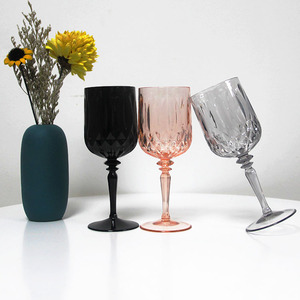 Wholesale Custom Clear Colour Polycarbonate Wine Glass Cup Goblet Wedding Flutes Acrylic Crystal Glasses Plastic Champagne Flute