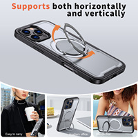 Étui magnétique robuste et résistant aux chutes pour iPhone 16 Pro Max avec support réglable, compatible également avec iPhone 17 Pro Max