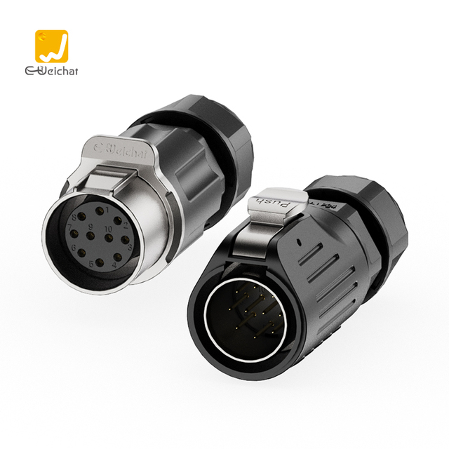 Wholesale Electric Wire Waterproof Plug Connector 10 Pin Female Dc Power Plug Connector Waterproof Plug Panel Mount Connector