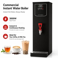 Chauffe-eau commercial électrique 15L – Distributeur d'eau chaude instantanée professionnel – Machine de chauffage d'eau avec réservoir
