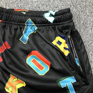 Pantalones cortos de calle de moda OEM diseño personalizado transpirable sublimación letra diseño gimnasio deportes baloncesto pantalones cortos - Product Image 5