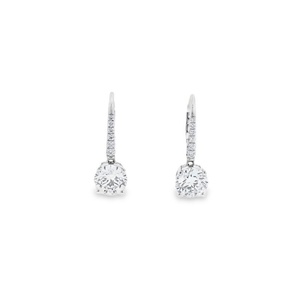 Huazhong Gem Classic Style Jewelry <b>Earrings</b> 14k 1ct Round Lab Grown Diamond Classic Four Prong Studs <b>Earrings</b> - Product Image 1