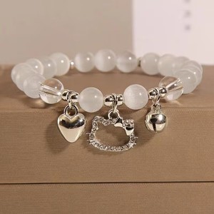 <span class=keywords><strong>Bracelet</strong></span> <span class=keywords><strong>Fantaisie</strong></span> Fait Main <span class=keywords><strong>Pas</strong></span> <span class=keywords><strong>Cher</strong></span> pour <span class=keywords><strong>Femme</strong></span>, Motif Chat Mignon et Clochette, Bijou <span class=keywords><strong>Bracelet</strong></span> pour Femmes et Étudiantes - Product Image 1